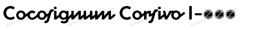 Cocosignum Corsivo I字体转换